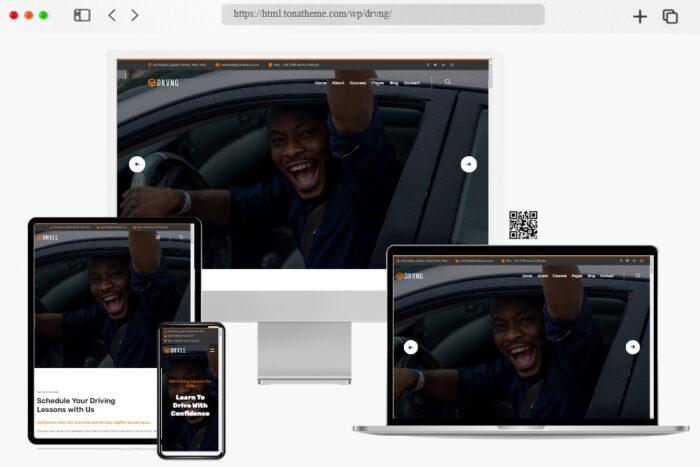 drvng driving school wordpress theme