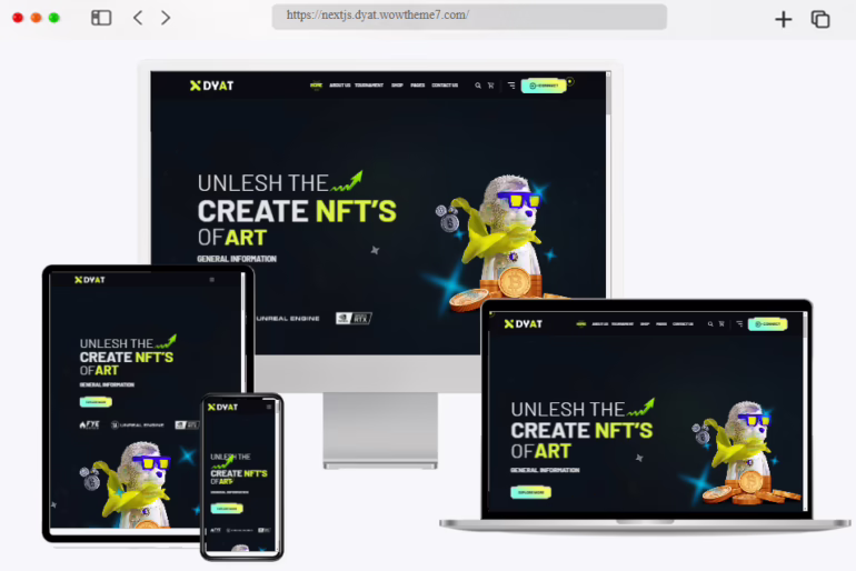 dyat gaming nft next js template