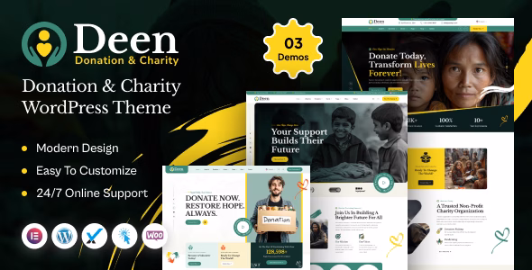 Deen - Donation & Charity WordPress Theme WordPress theme