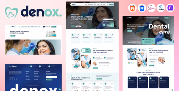 Denox - Dentist and Dental Clinic HTML5 Template WordPress theme