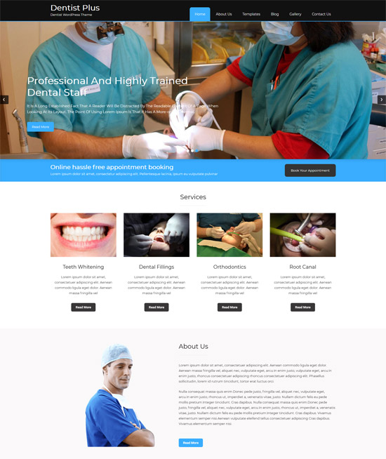 Free Responsive Dental Themes