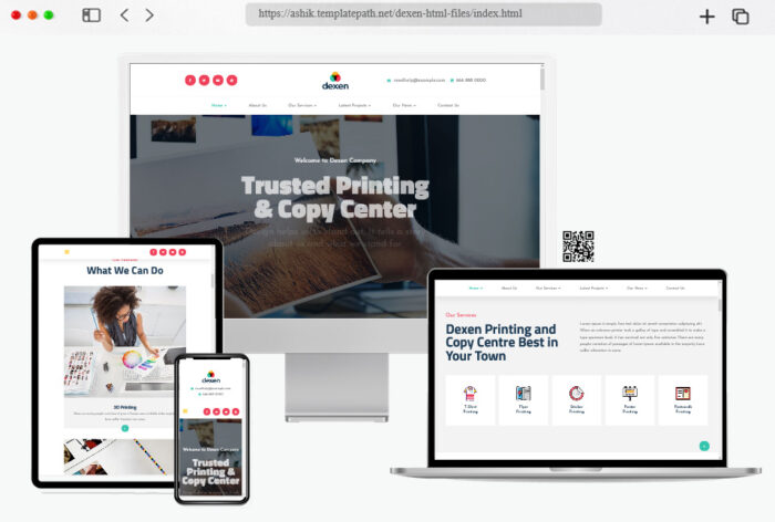 dexen printing copy center html template