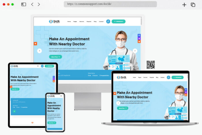 Doclik WordPress theme featuring a medical and clinic directory 