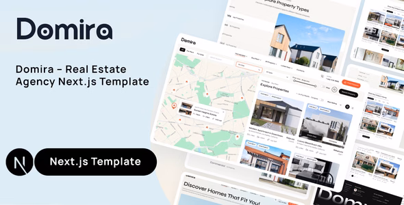 Domira – Real Estate Agency Next.js Template WordPress theme