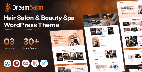 DreamSalon - Hair Salon & Beauty Spa WordPress Theme - WordPress Theme Preview