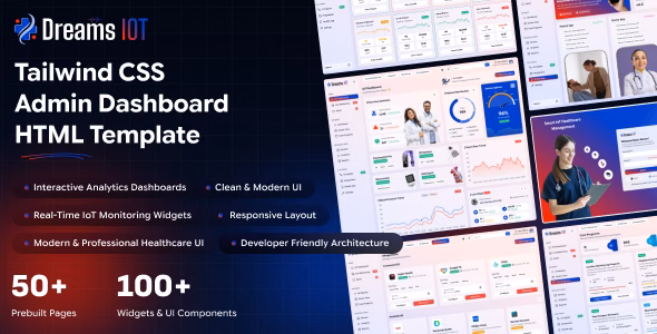 Dreams IoT - Tailwind CSS Admin Dashboard HTML Template WordPress theme
