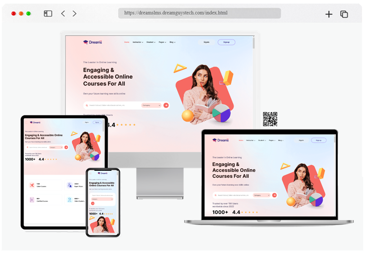 dreams lms education html template
