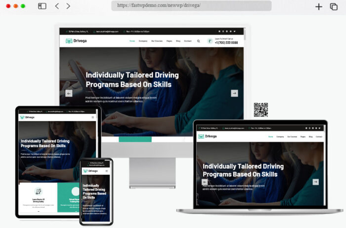 drivega driving school wordpress theme