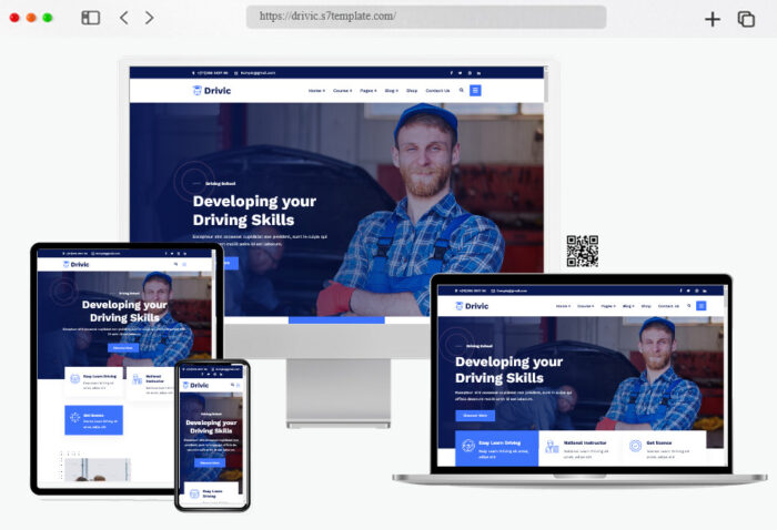 drivic online driving school wordpress theme