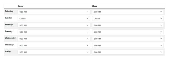 dropdown within table