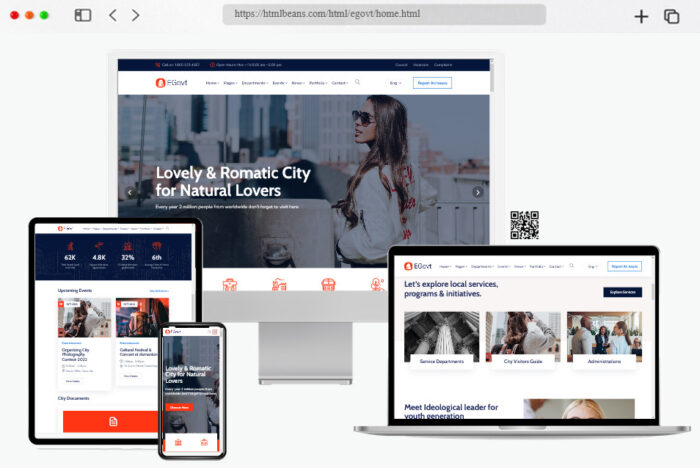 egovt city government municipal html template