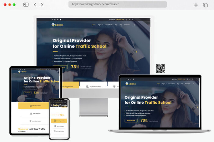 edlane driving school wordpress theme