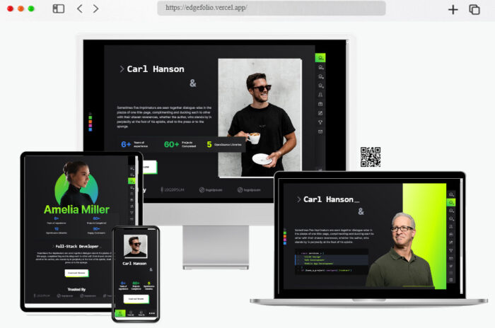 edgefolio creative personal website template