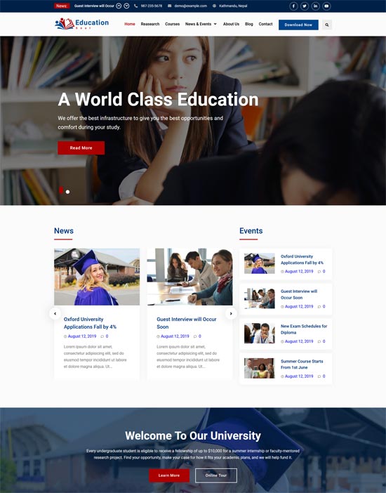 education soul free wordpress