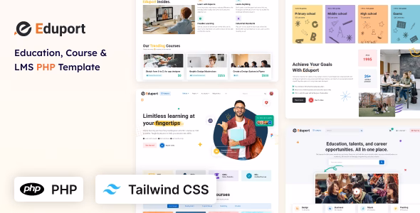 Eduport - LMS, Education and Course PHP Template (Tailwind CSS) WordPress theme