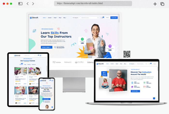 eduvalt e learning website template