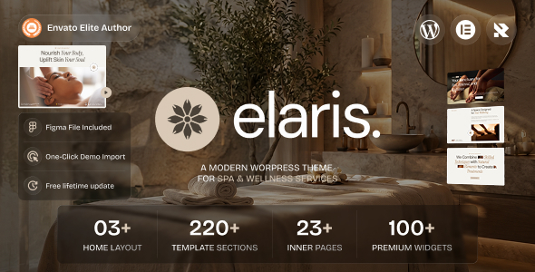 Elaris - Massage Salon & Spa WordPress Theme WordPress theme
