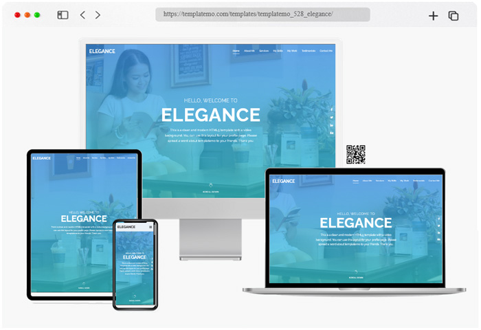 elegance free html onepage template