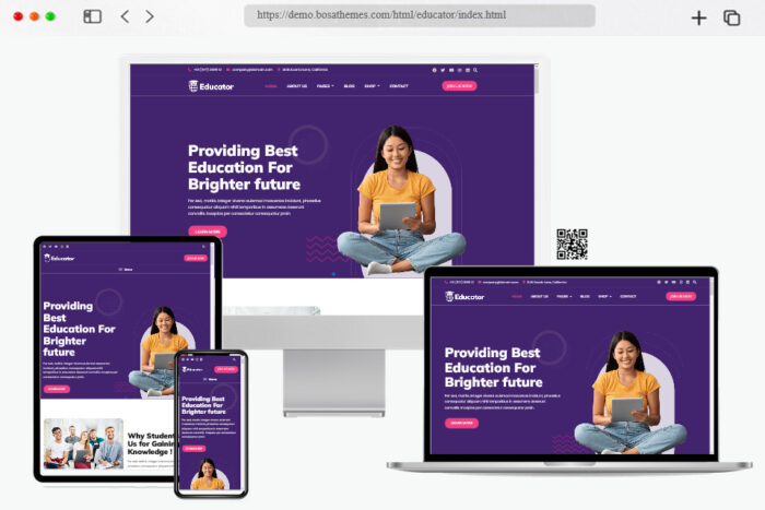elevate university school education html template