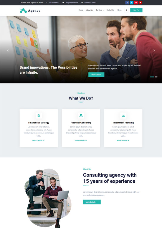 Responsive free business WordPress themes
