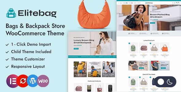 Elitebag - Online Bags & Fashion Store Elementor WooCommerce Theme WordPress theme