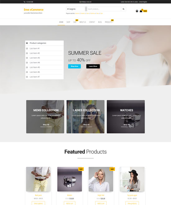 envo free woocommerce wordpress theme
