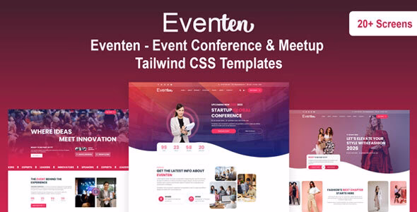 Eventen - Event Conference & Meetup Tailwind CSS Templates WordPress theme