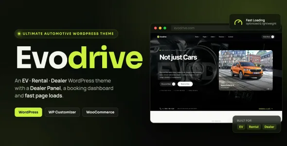 Evodrive — Car Rental & Dealer WordPress Theme WordPress theme