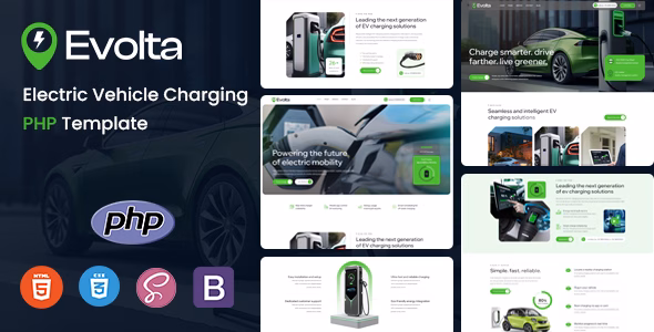 Evolta - Electric Vehicle Charging Station PHP Template WordPress theme