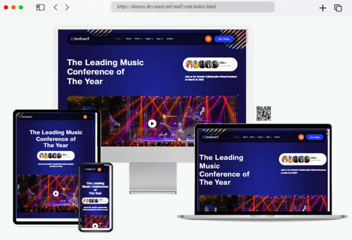 exvent event conference html template