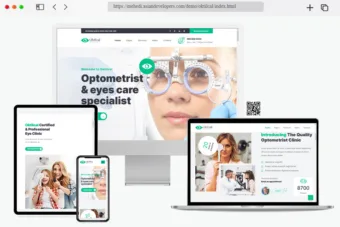 eye care optometrist website templates