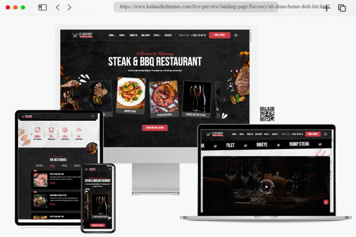 flavoury responsive restaurant website template