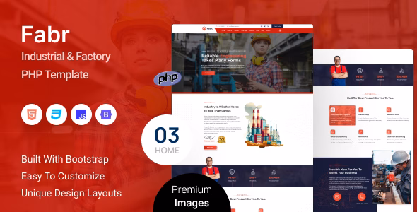 Fabr - Industrial & Factory PHP Template WordPress theme