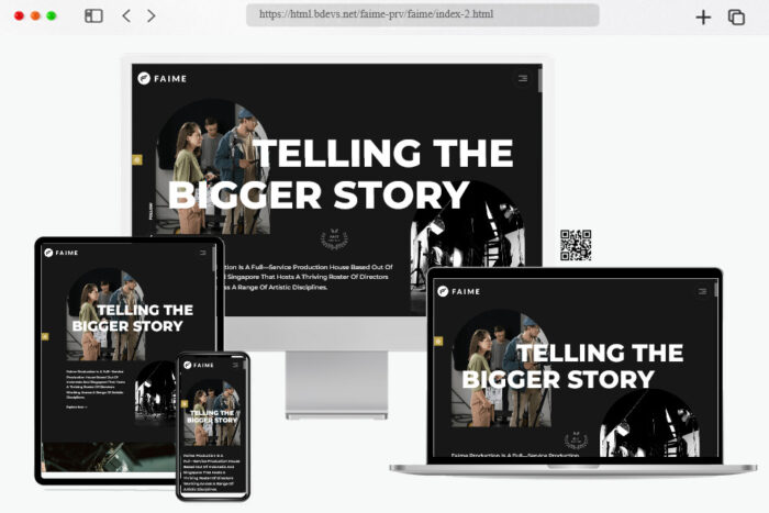 faime movie film production template