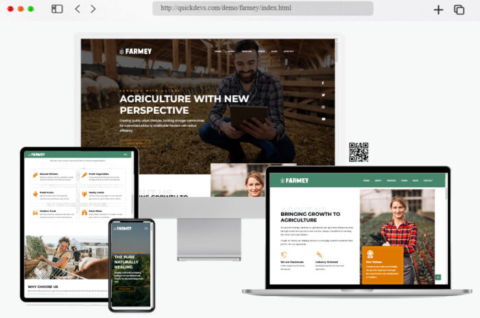 farmey agriculture farm food html template