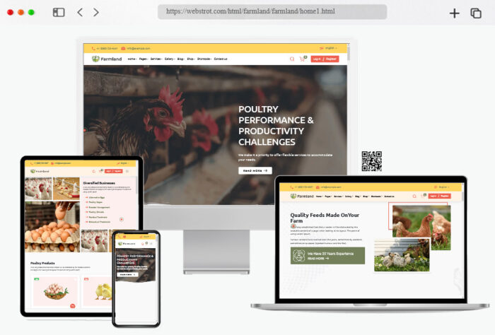 farmland agriculture poultry farm html template