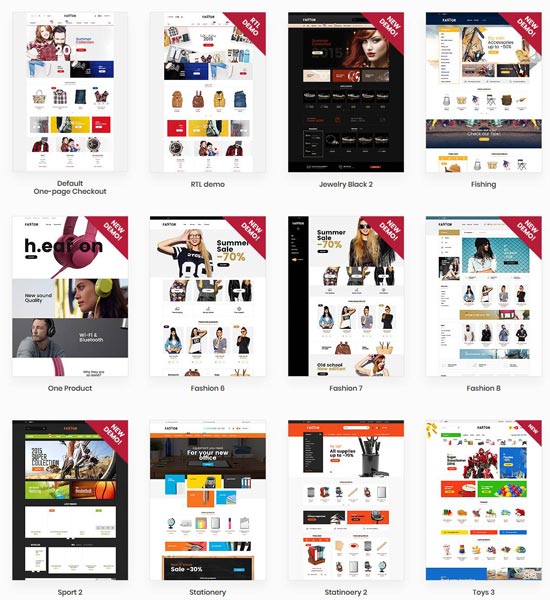 fastor responsive opencart theme