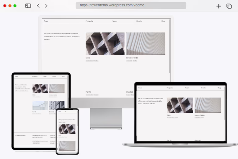 fewer Download free WordPress themes