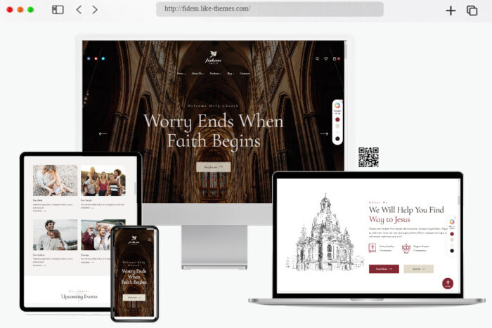 fidem church religion wordpress theme