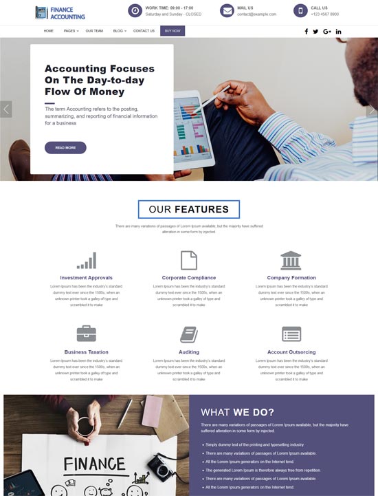 Free Investment Consulting WordPress Theme