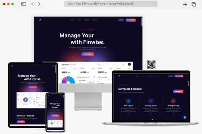 finwise online banking finance html template