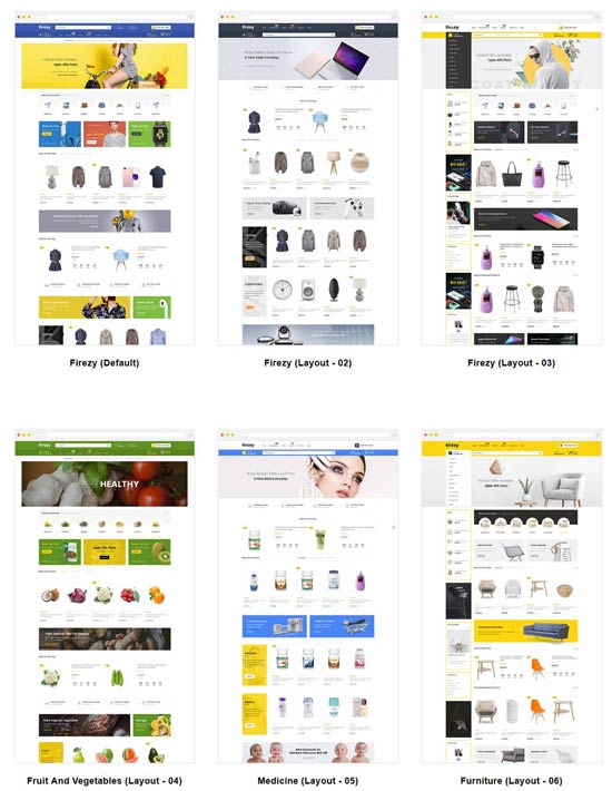 firezy multi store opencart theme