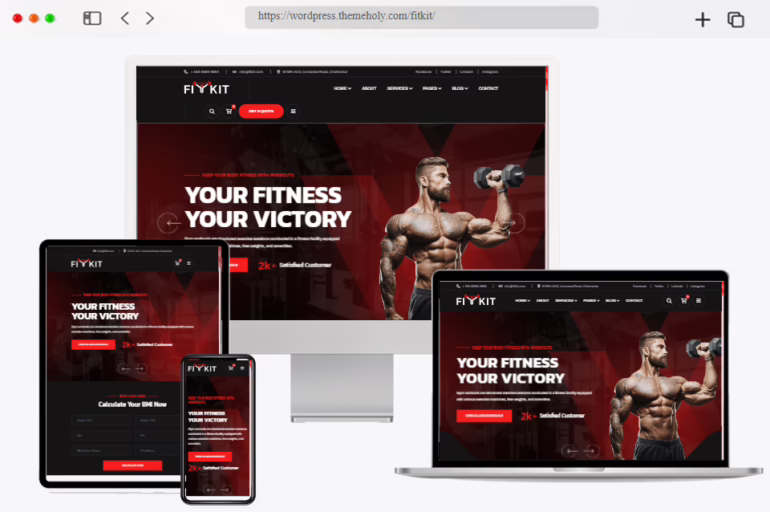 fitkit gym and fitness wordpress theme