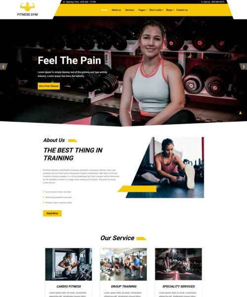 Best free fitness WordPress theme