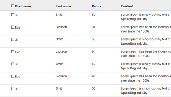 fixed headers bootstrap table