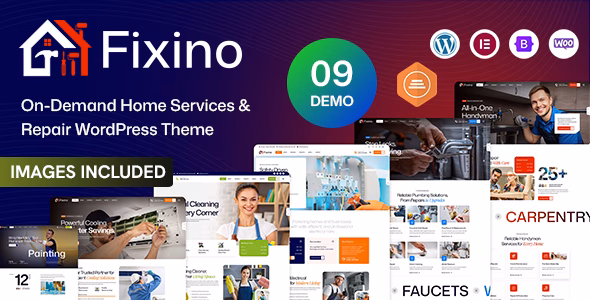 Fixino – On-Demand Home Services & Repair WordPress Theme WordPress theme