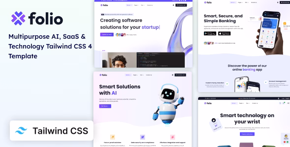 folio---multipurpose-ai,-saas-&-technology tailwind-css-4-template