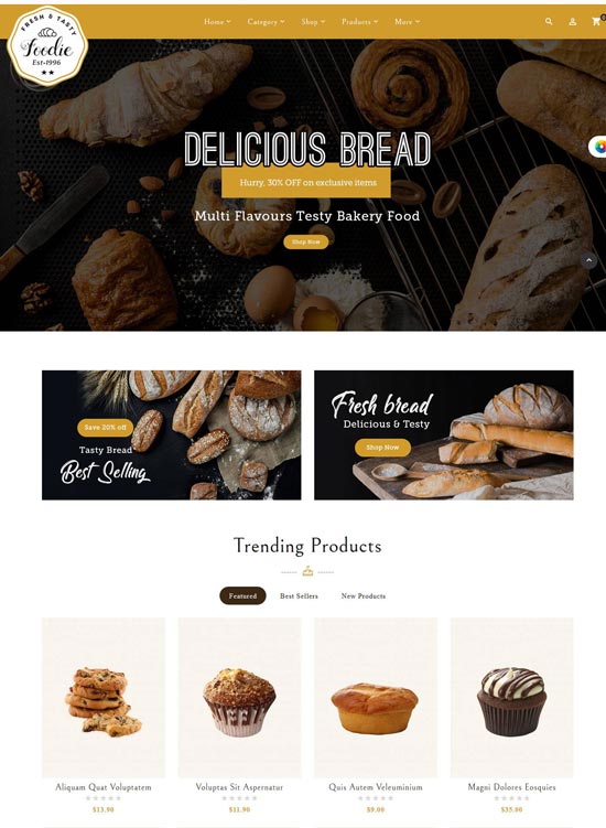 foodie prestashop foods theme