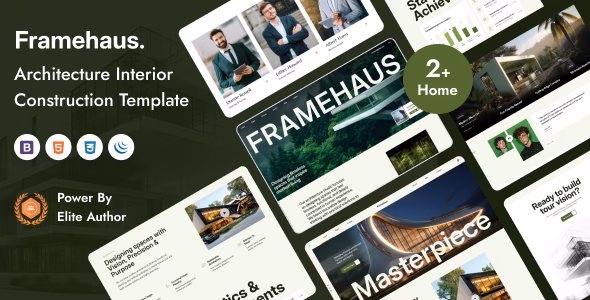 Framehaus - Architecture Construction HTML Template WordPress theme