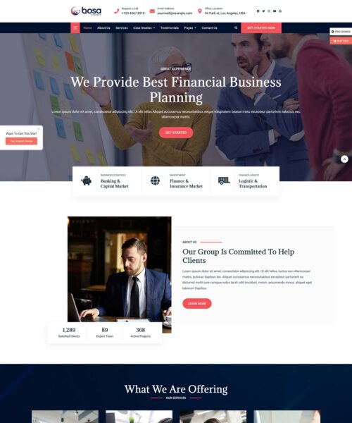 Best Free Theme for Financial Services